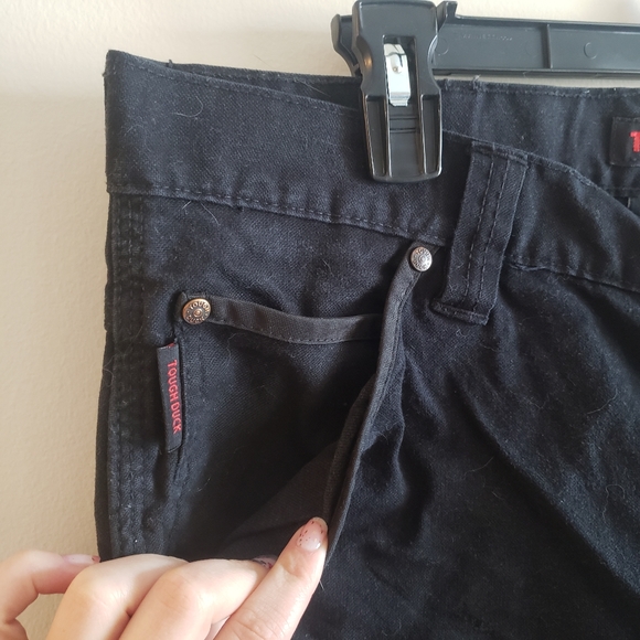Mens Tough Duck Work Pants Black - Picture 6 of 14